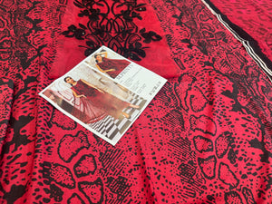 Maria b mprint red black winter collection