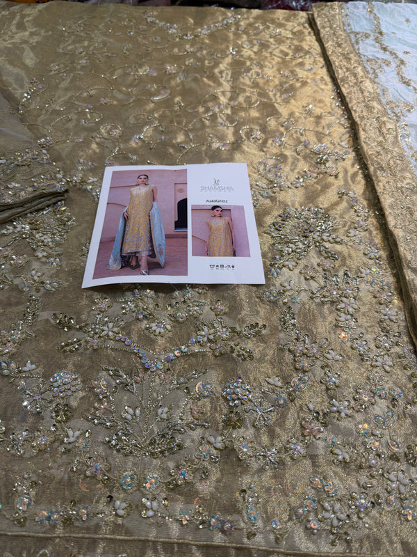 Shamsa hashwani mustard wedding edition