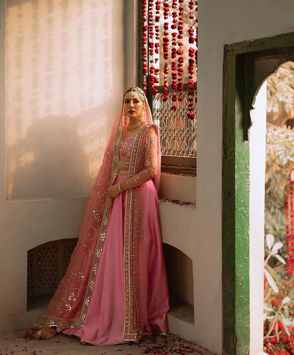 Rano’s heriloom pink bridal chiffon collection