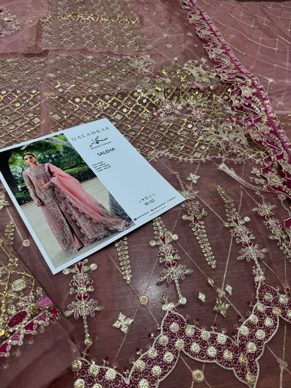 Qalamqar pink wedding edition