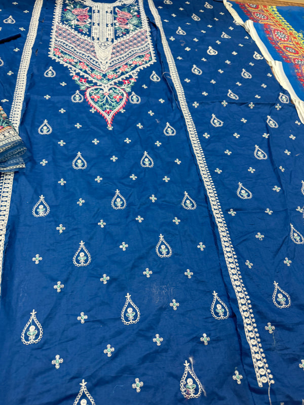 coco by Zara shahjahan teal blue lawn 2024