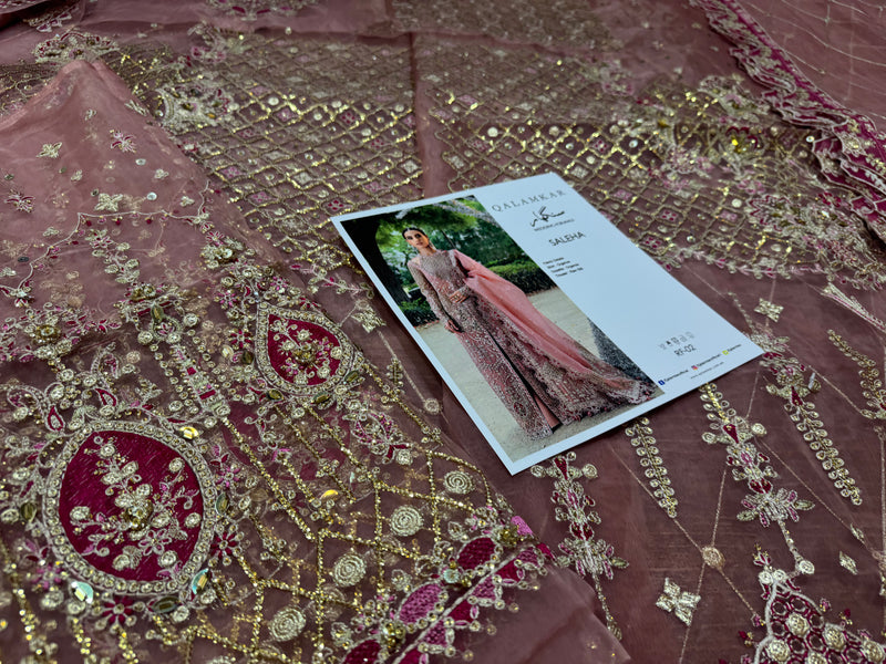 Qalamqar pink wedding edition