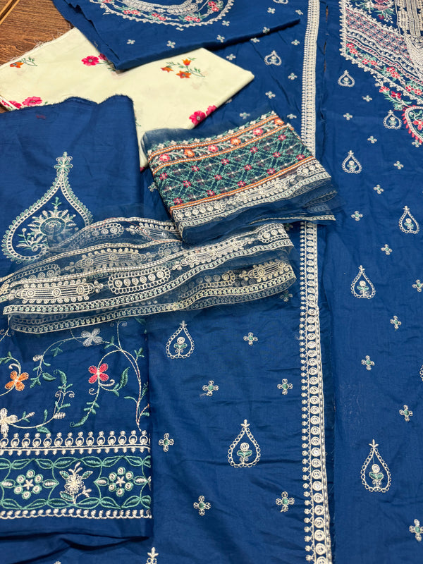 coco by Zara shahjahan teal blue lawn 2024