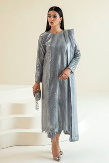 Barqoue grey chiffon wedding edition