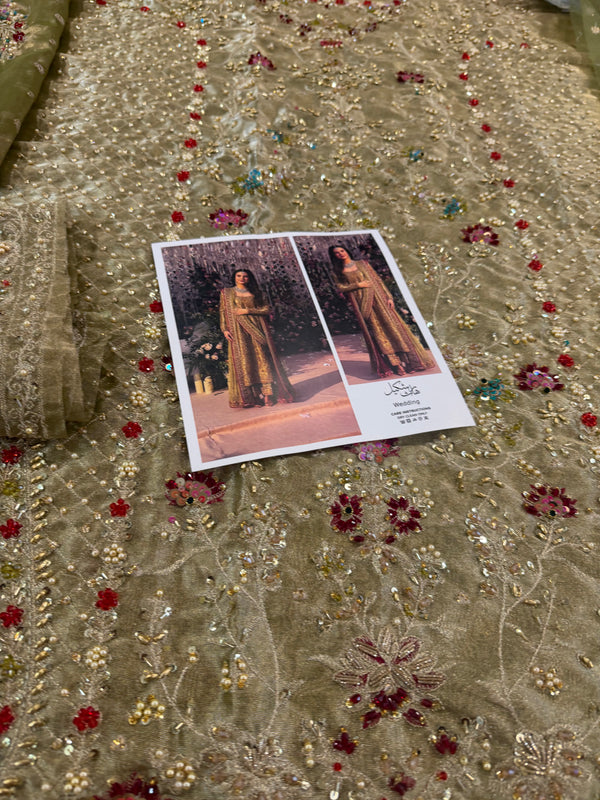 Haris shakeel olive bridal wedding edition