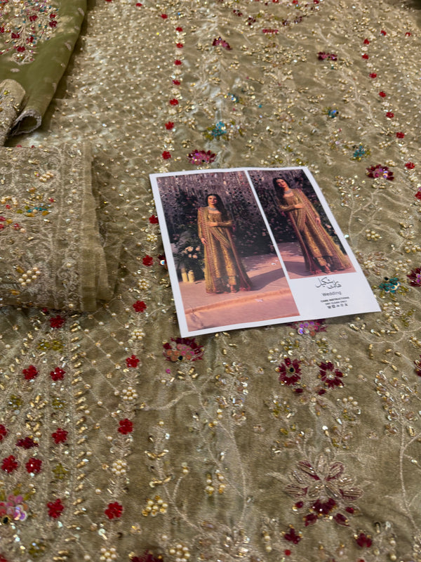 Haris shakeel olive bridal wedding edition