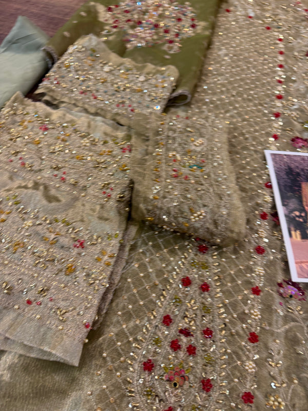 Haris shakeel olive bridal wedding edition