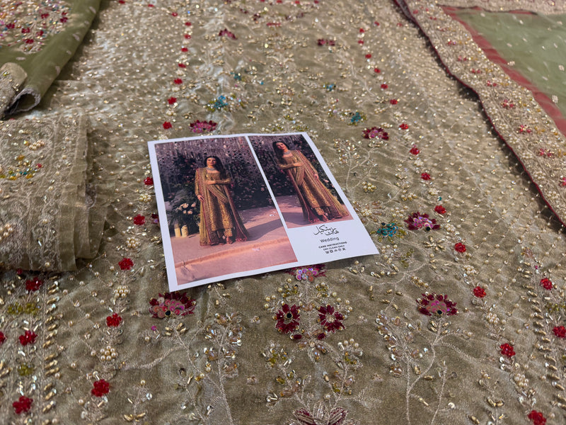 Haris shakeel olive bridal wedding edition