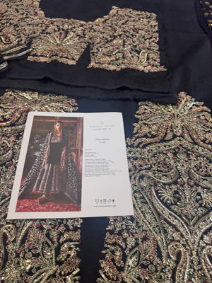 Hussain rehar black wedding edition