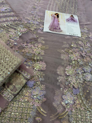 Faiza Saqlain lilac bridal wedding edition