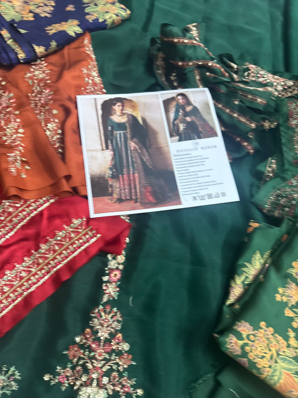 Hussain rehar green wedding edition