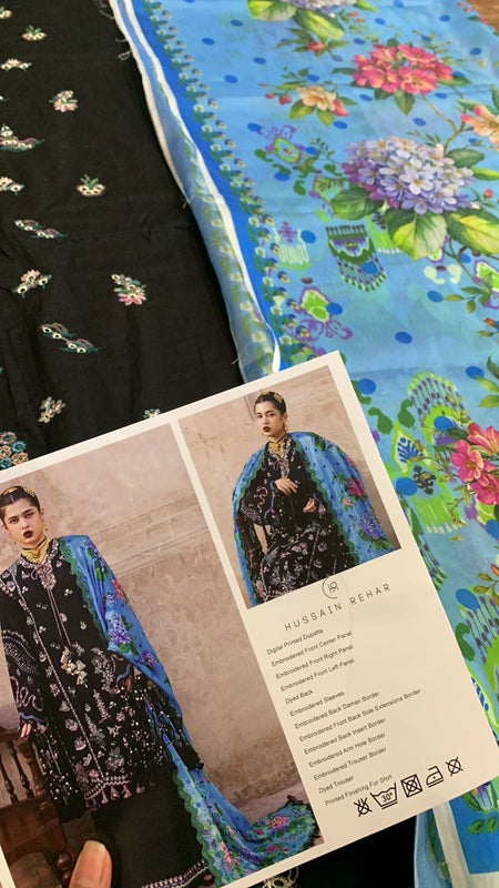 Hussain Rehar black sky lawn 2025