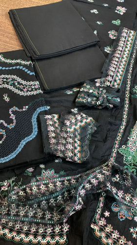 Hussain Rehar black sky lawn 2025