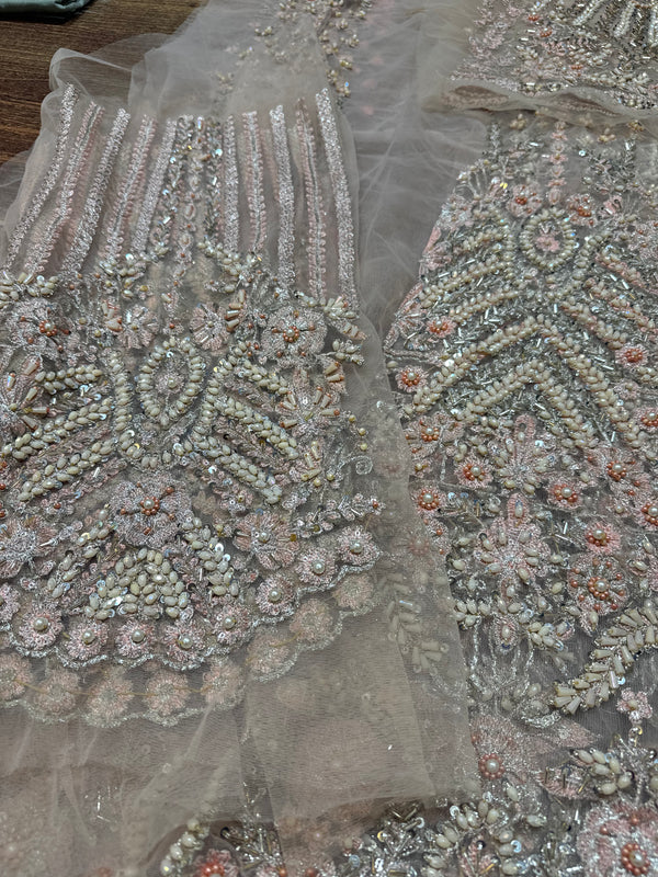 Akbar Aslam pink bridal maxy wedding edition