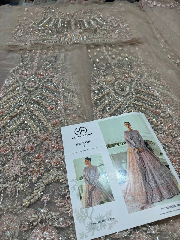 Akbar Aslam pink bridal maxy wedding edition