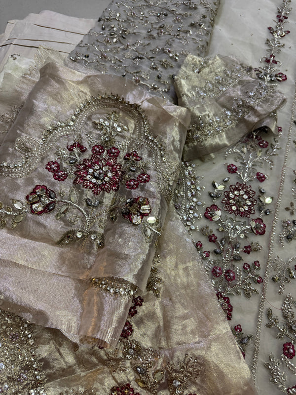 Maria B skin and meroon bridal wedding edition