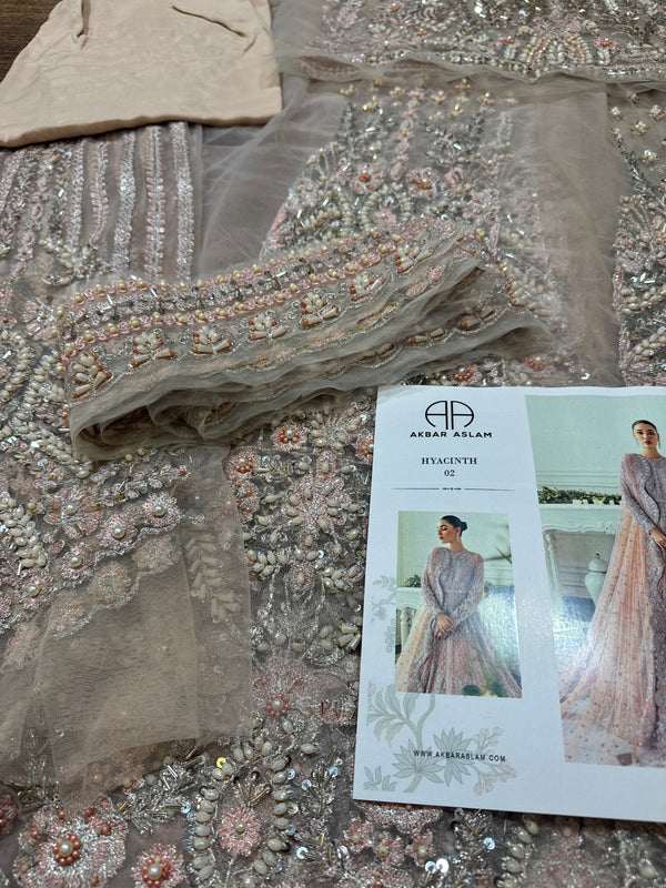 Akbar Aslam pink bridal maxy wedding edition