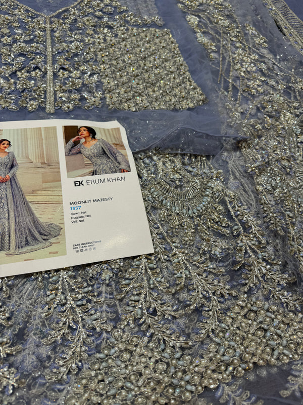 Erum khan ice blue bridal maxy