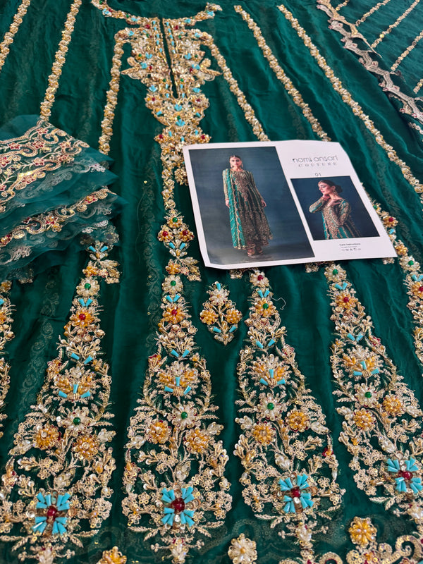Nomi Ansari green wedding edition
