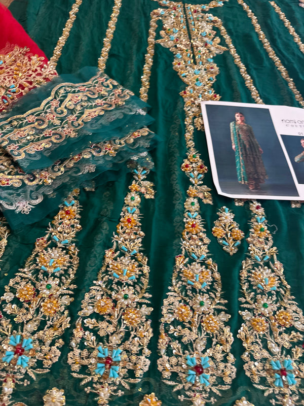 Nomi Ansari green wedding edition