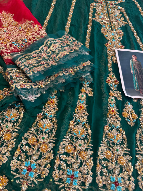 Nomi Ansari green wedding edition