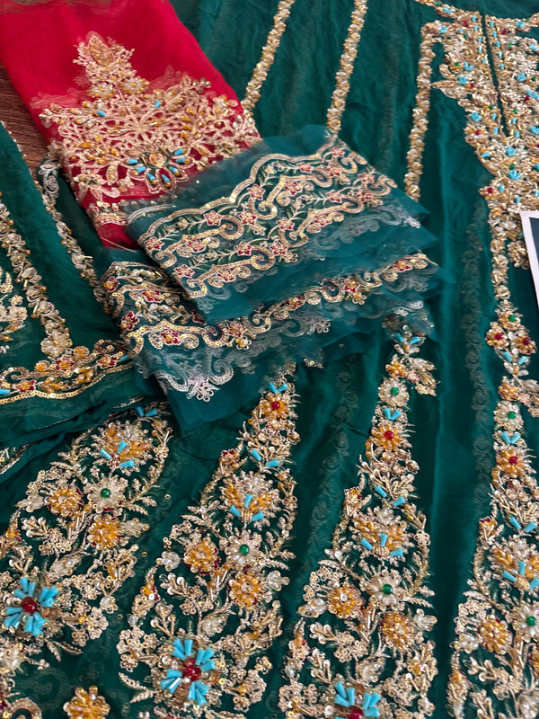 Nomi Ansari green wedding edition