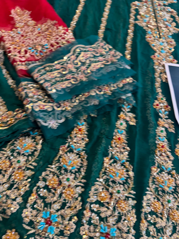 Nomi Ansari green wedding edition