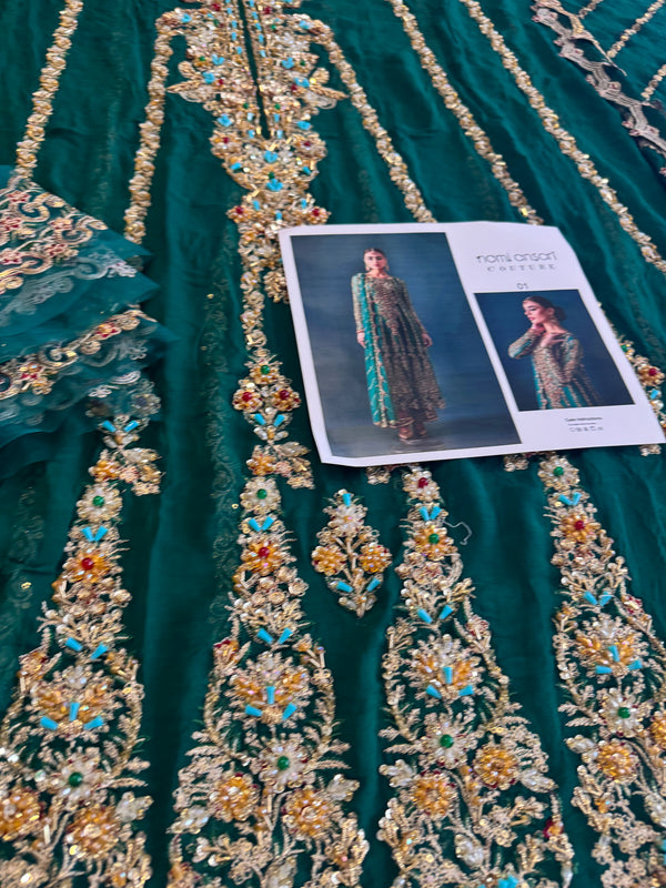 Nomi Ansari green wedding edition