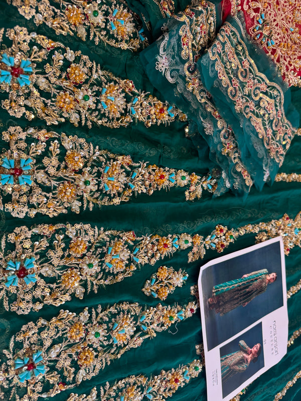 Nomi Ansari green wedding edition