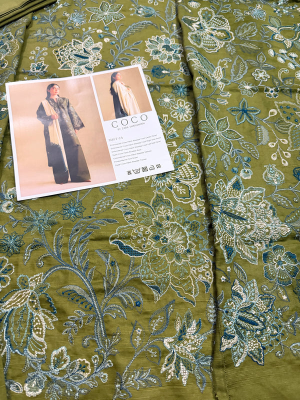 Coco by Zara shahjahan green winter collection