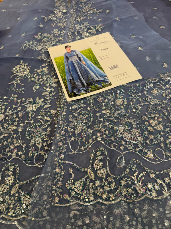 Hussain Rehar sky bridal chiffon collection