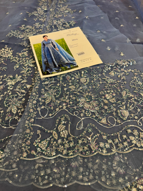 Hussain Rehar sky bridal chiffon collection