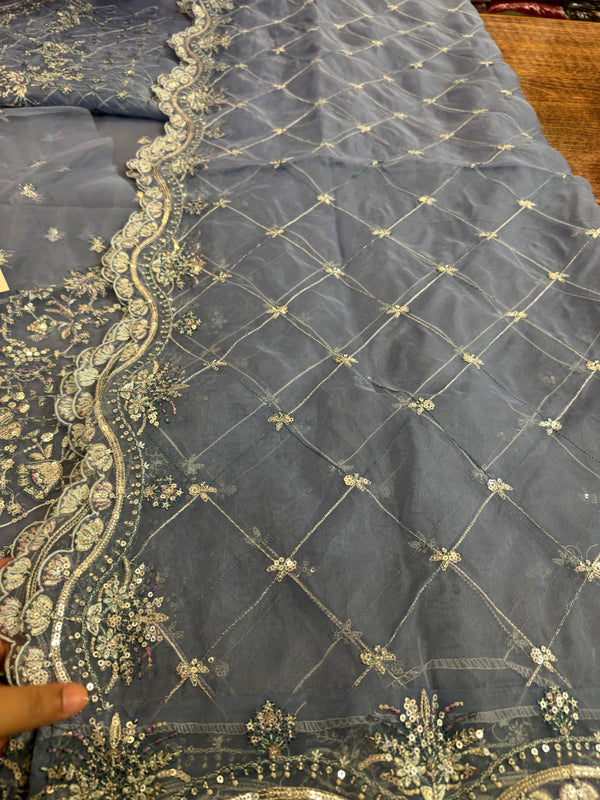 Hussain Rehar sky bridal chiffon collection
