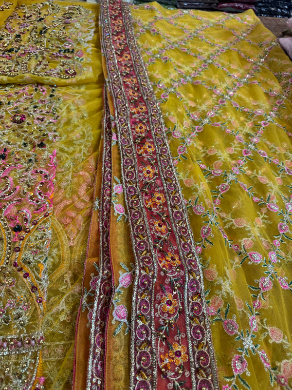 Fahad Hussain mustard yellow coture