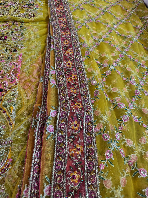 Fahad Hussain mustard yellow coture
