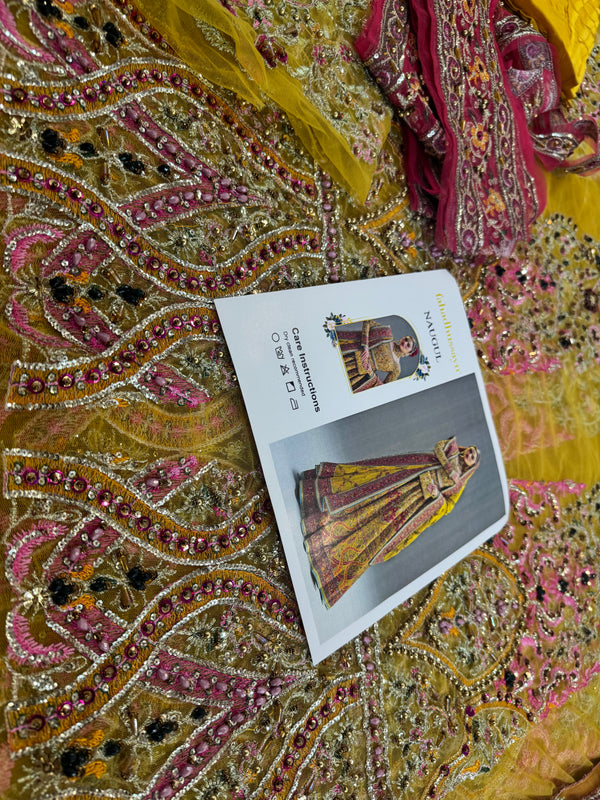 Fahad Hussain mustard yellow coture