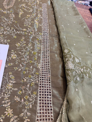 Hafsa malik olive green wedding edition