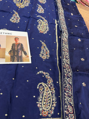 Ethnic blue chiffon wedding edition