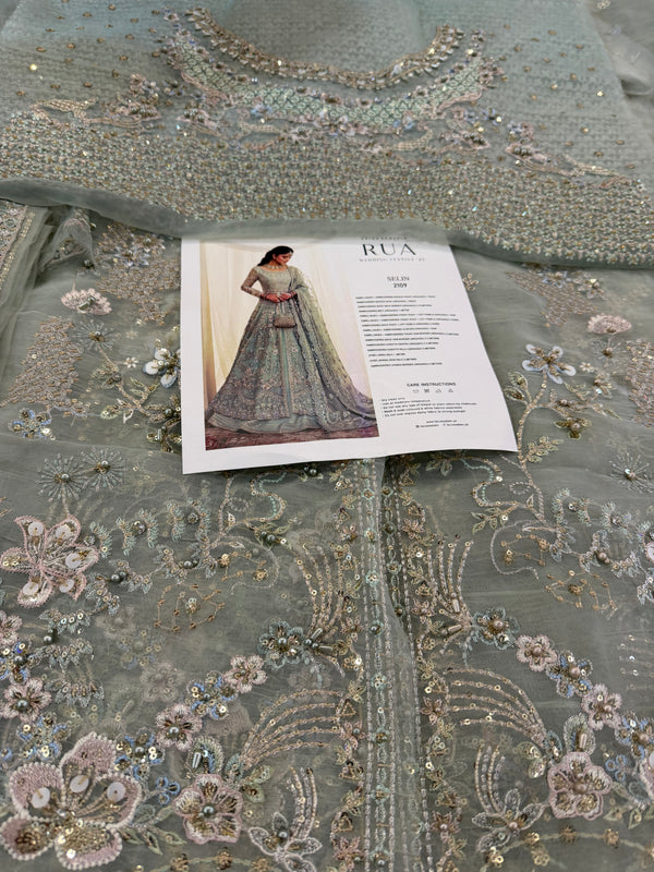 Faiza Saqlain mint wedding edition chiffon
