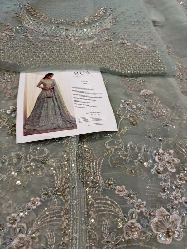 Faiza Saqlain mint wedding edition chiffon