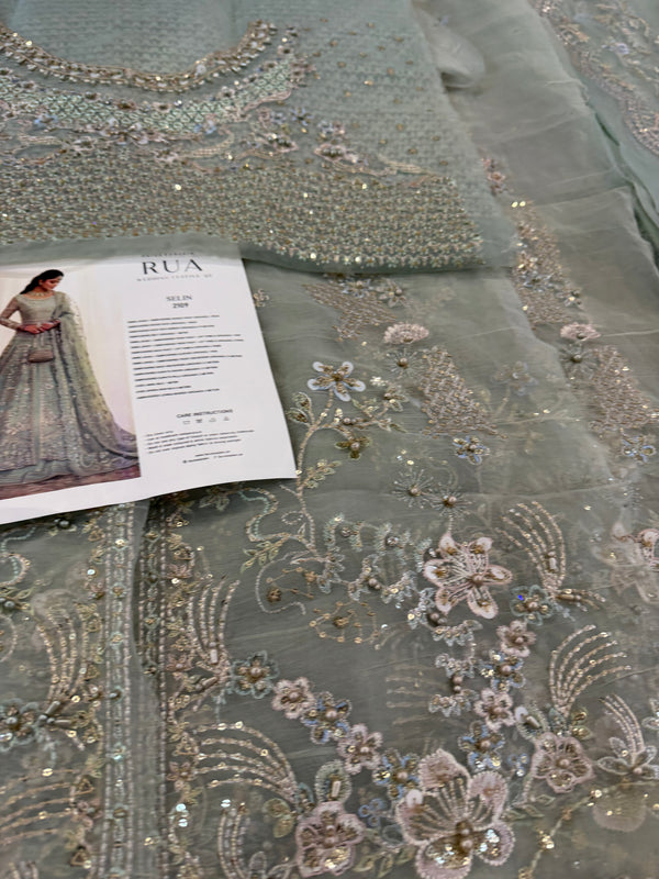 Faiza Saqlain mint wedding edition chiffon