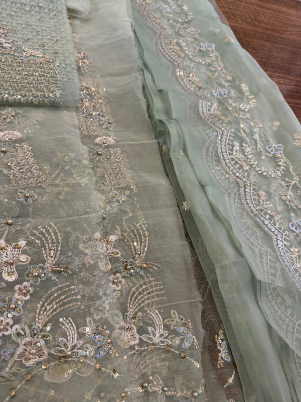 Faiza Saqlain mint wedding edition chiffon