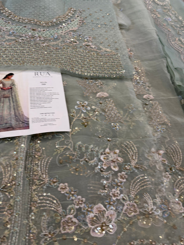 Faiza Saqlain mint wedding edition chiffon