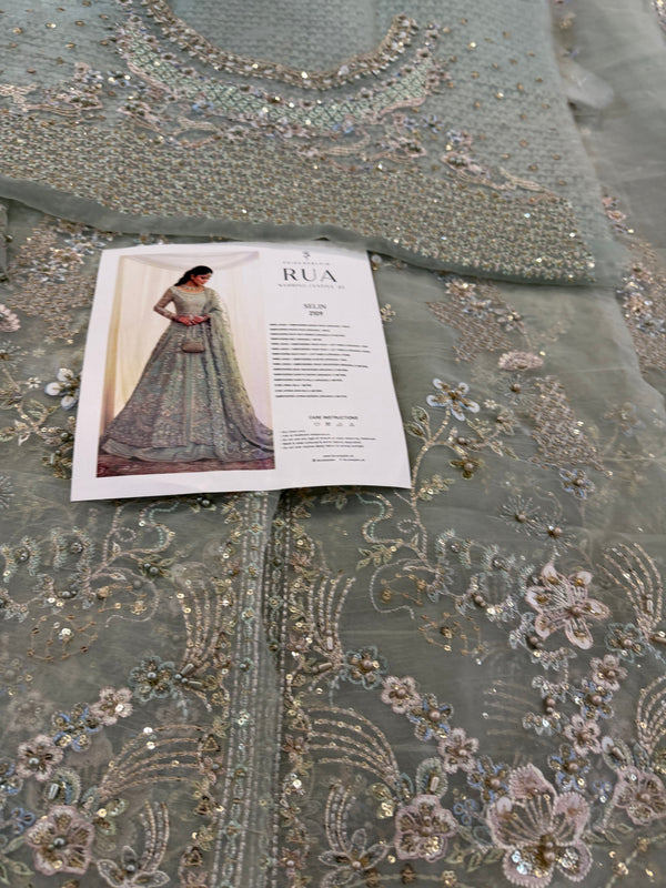 Faiza Saqlain mint wedding edition chiffon