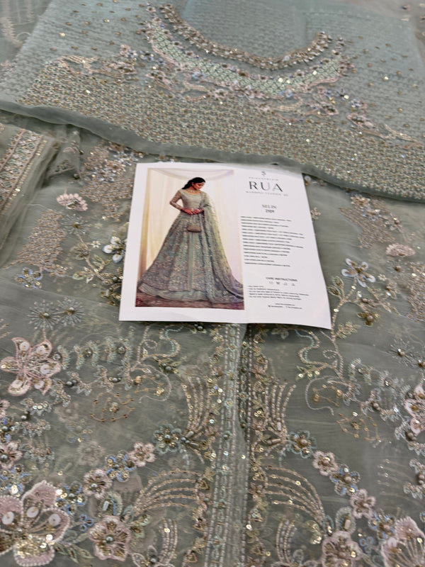 Faiza Saqlain mint wedding edition chiffon