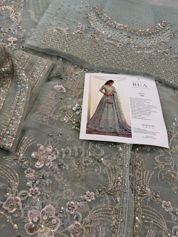Faiza Saqlain mint wedding edition chiffon