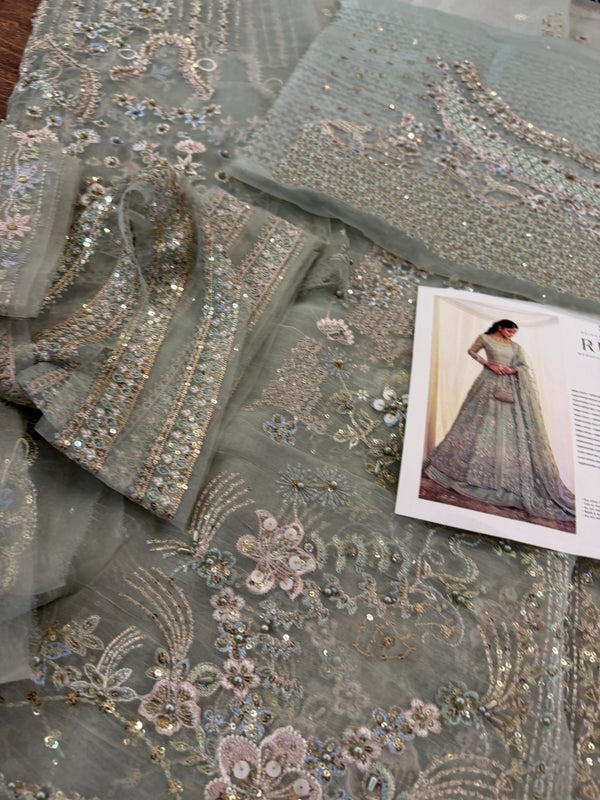 Faiza Saqlain mint wedding edition chiffon
