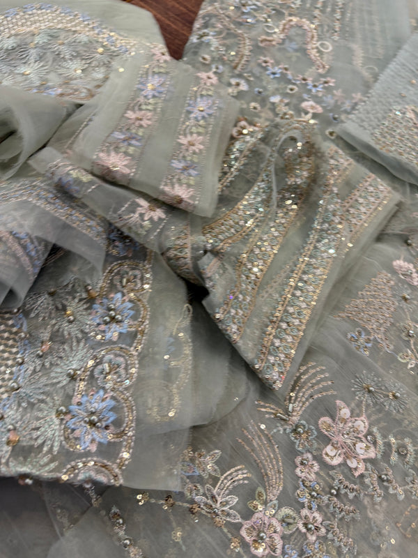 Faiza Saqlain mint wedding edition chiffon