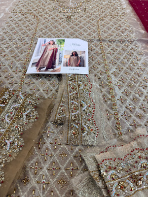 Haris Shakeel golden meroon wedding edition