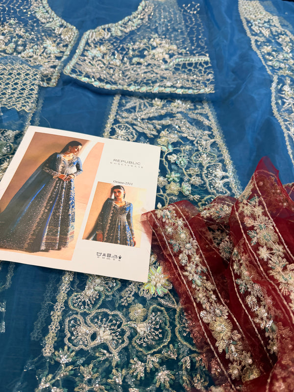 Republic womenswear teal blue  wedding edition